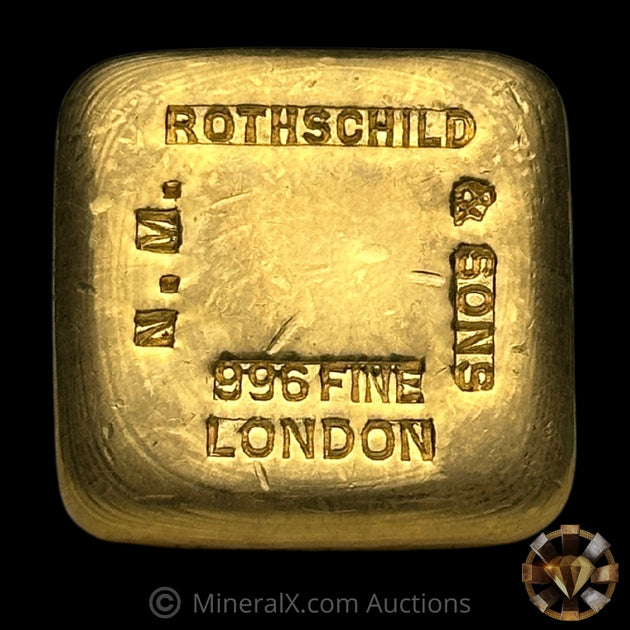 1.875oz (58g) N.M. Rothschild & Sons London Vintage Gold Bar MineralX