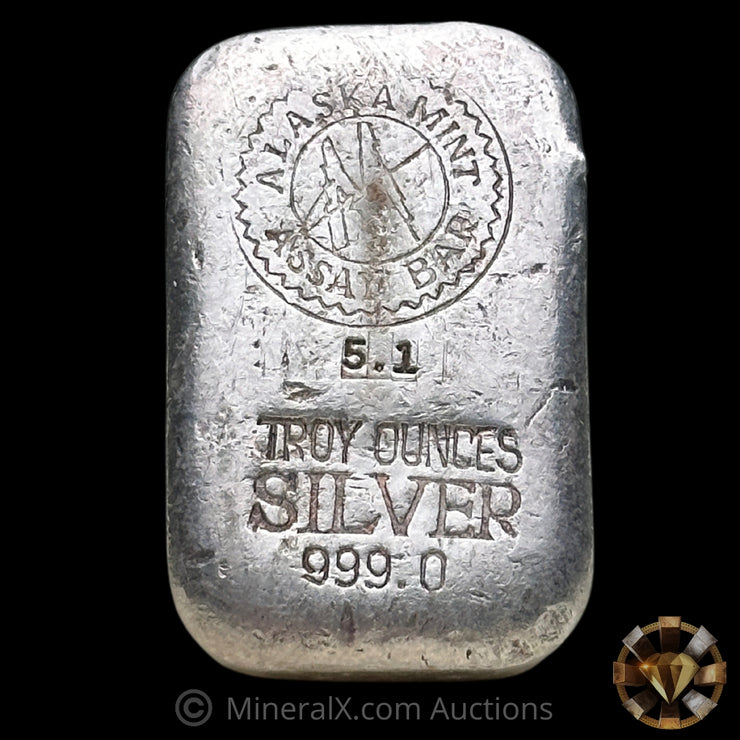 5.1oz Alaska Mint Vintage Silver Bar