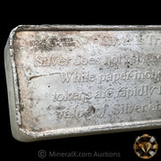 102.25oz US Silver Corporation Duane Spellman Morgan Dollar "Silver Is True Wealth" Vintage Silver Bar