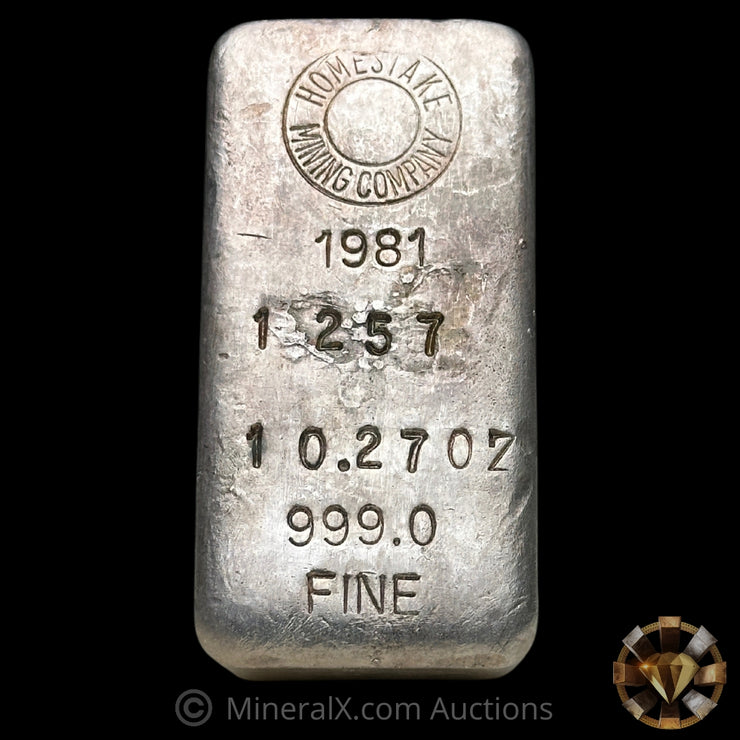 10.27oz 1981 Homestake Mining Company Vintage Silver Bar