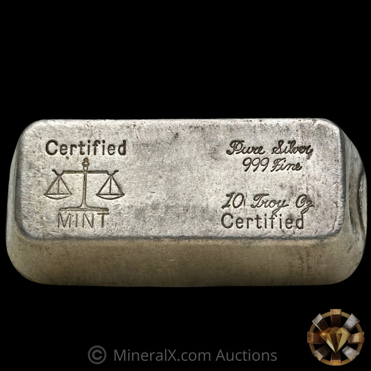 10oz Certified Mint Vintage Silver Bar
