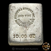 10oz Hoover & Strong Inc Refiners & Manufacturers Vintage Silver Bar