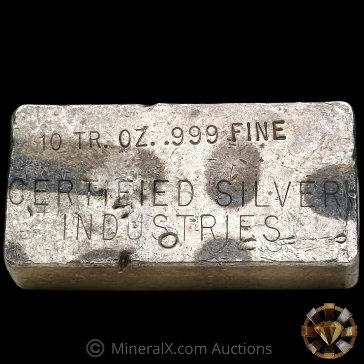 10oz Certified Silver Industries Vintage Silver Bar