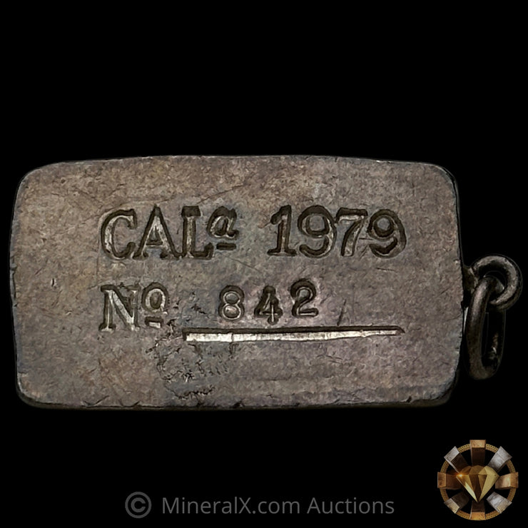 8.3g 1979 Nevada City Mint Vintage Silver Pendant Bar