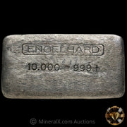 10oz Engelhard 2nd Series Top Hallmark Absent Serial With Unique Brushed/Ground Finish Vintage Silver Bar