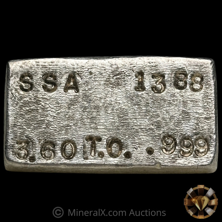 3.60oz SSA South Side & Associates Vintage Silver Bar