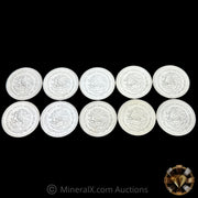 x10 1oz 1983 Mexican Libertad Vintage Silver Coins