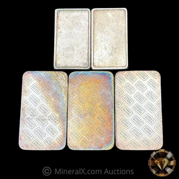 x5 1oz Vintage Silver Art Bars – MineralX