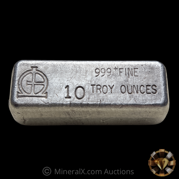 Omega M & B Mining 10 Oz Vintage Poured Silver Bar – MineralX