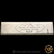 5.57oz Swiss Of America Vintage Silver Bar