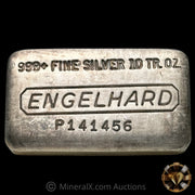 10oz Engelhard P Loaf Vintage Silver Bar with Reverse Punchthrough Error