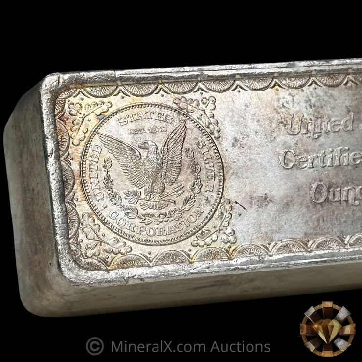 102oz US Silver Corporation Decorative Morgan Dollar "Silver Is True Wealth" Vintage Silver Bar
