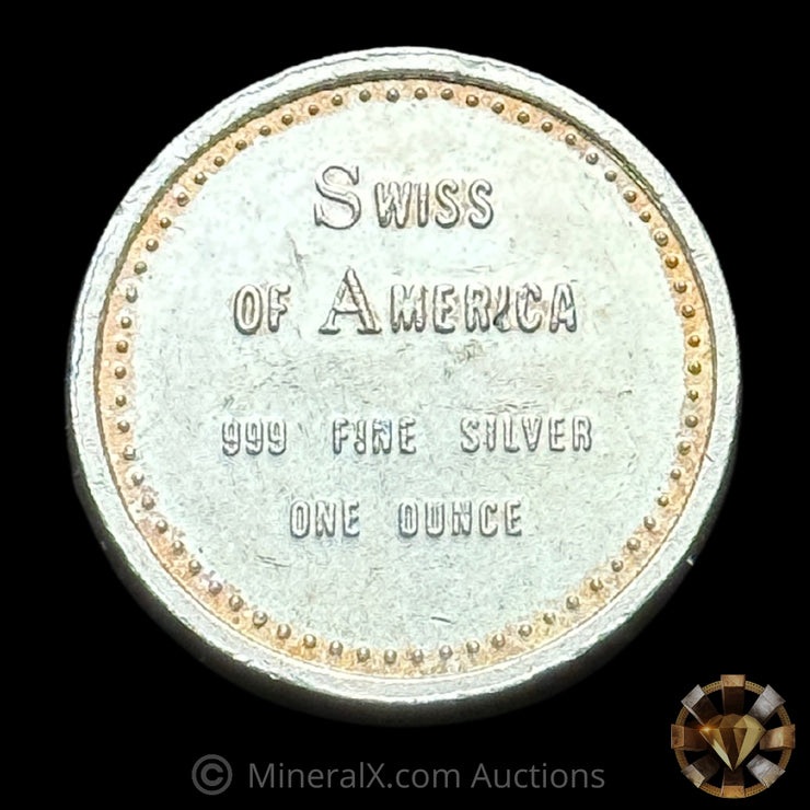 1oz Swiss Of America SOA Vintage Silver Round