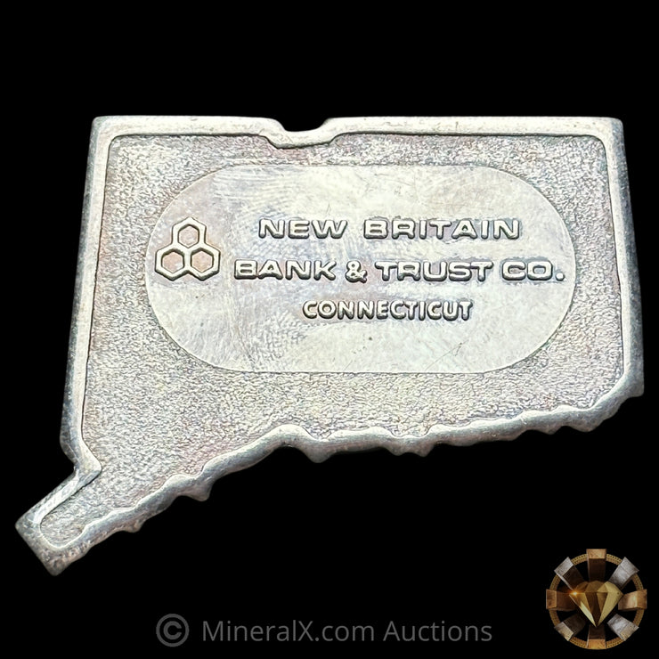 2oz Pioneer Mint Enterprises New Britain Bank & Trust Co Connecticut Vintage Silver Bar