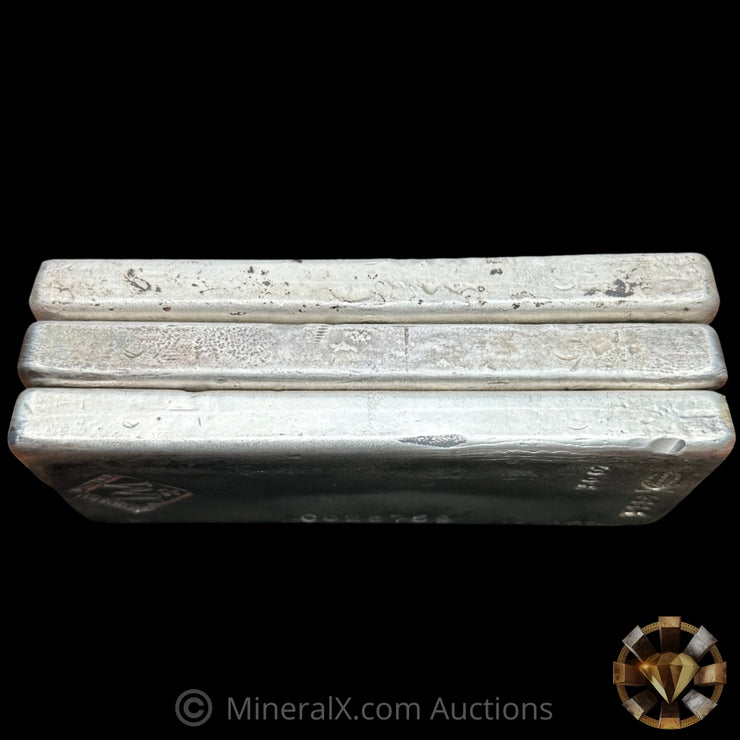 x3 50oz Johnson Matthey JM Sequential C Serial Vintage Silver Bars (150oz Total)