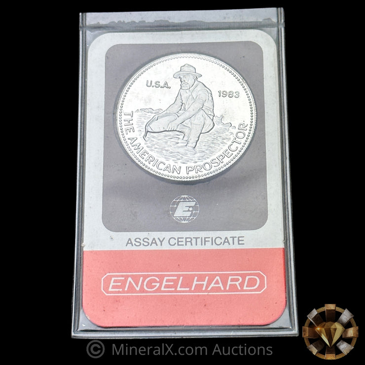 1oz 1983 Engelhard E Logo Key Date Proof Platinum Prospector Vintage Coin Mint In Seal With Assay Certificate