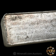 102.25oz US Silver Corporation Unique Weight Class Decorative Morgan Dollar "Silver Is True Wealth" Vintage Silver Bar