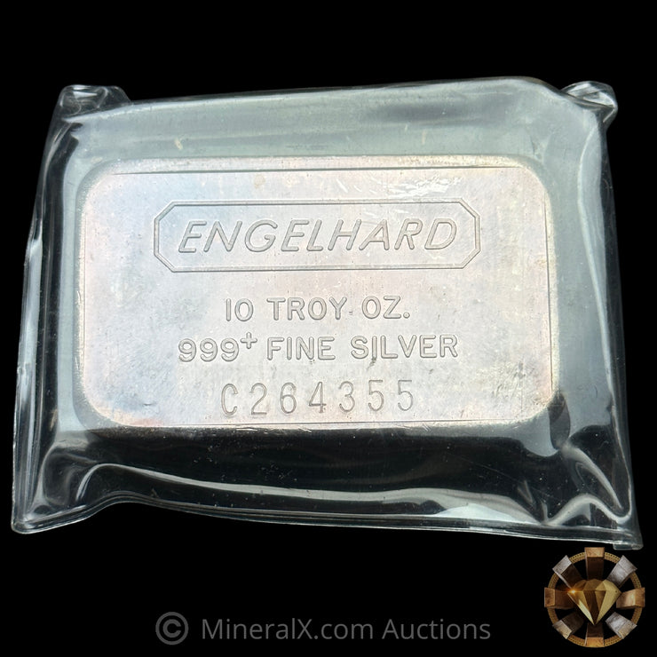 10oz Engelhard Vintage Pressed Silver Bar In Original Seal