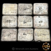 x9 10oz New Hope Gold & Silver Vintage Silver Bars (91.42oz Total)