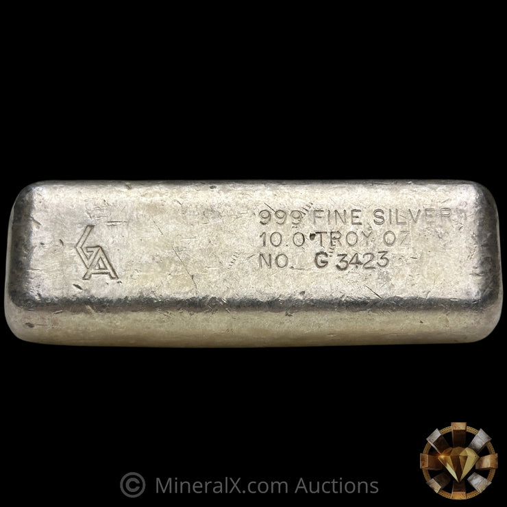 10oz Golden Analytical GA Vintage Silver Bar