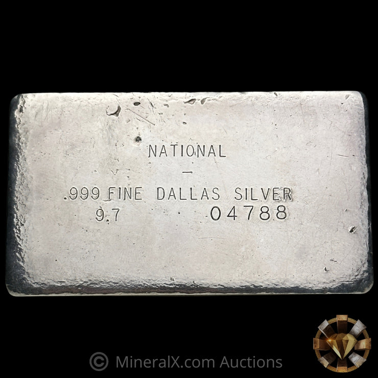 9.7oz National Dallas Vintage Silver Bar