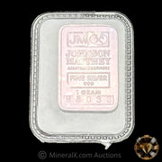 1g Johnson Matthey JM Vintage Silver Bar In Seal