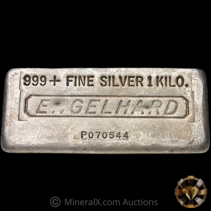 Kilo Engelhard 1st Series Waffleback Vintage Silver Bar