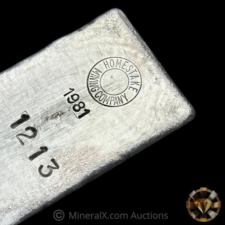 32.27oz 1981 Homestake Mining Company Vintage Silver Bar