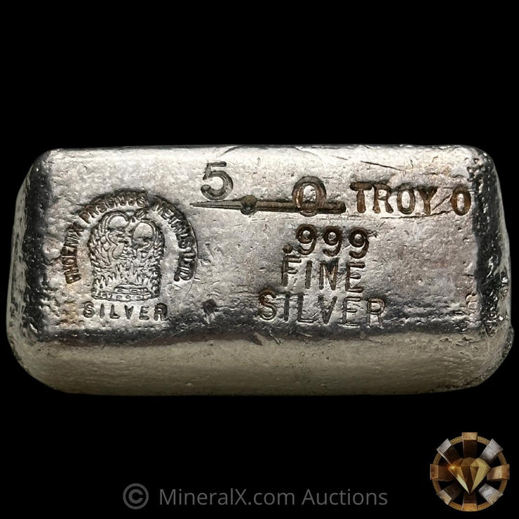 5oz Phoenix Precious Metals Vintage Silver Bar