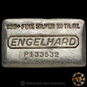 10oz Engelhard Waffleback Vintage Silver Bar With Punch Through Reverse Error