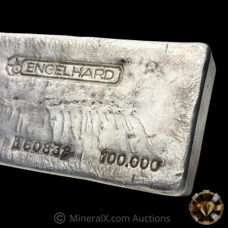 100oz Engelhard Bull Logo Vintage Silver Bar