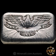 5oz W H Foster Vintage Silver Bar With Deak Triangle & Star Counterstamps