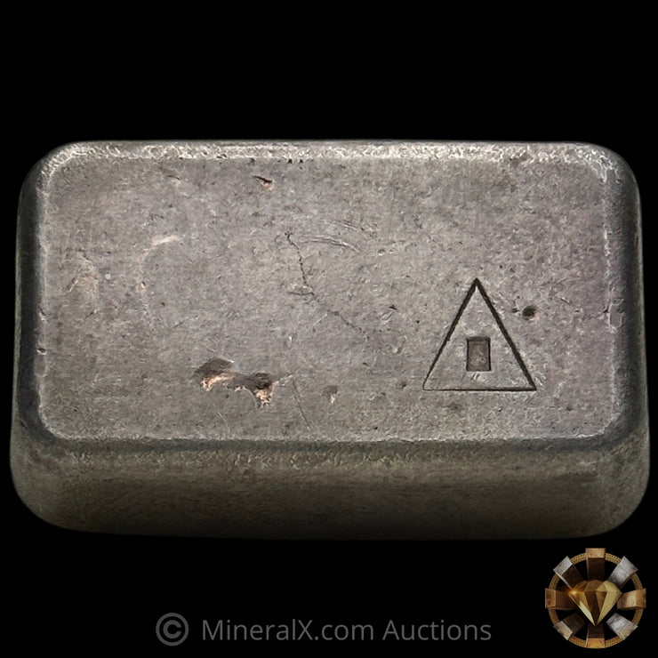 3oz W H Foster Vintage Silver Bar With Deak Triangle Counterstamp