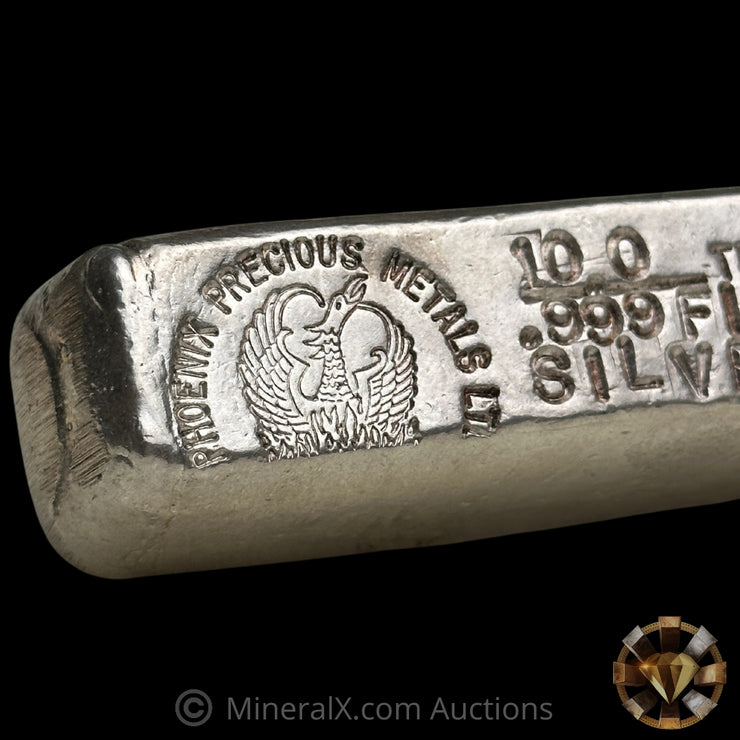 10oz Phoenix Precious Metals Large Hallmark Vintage Silver Bar