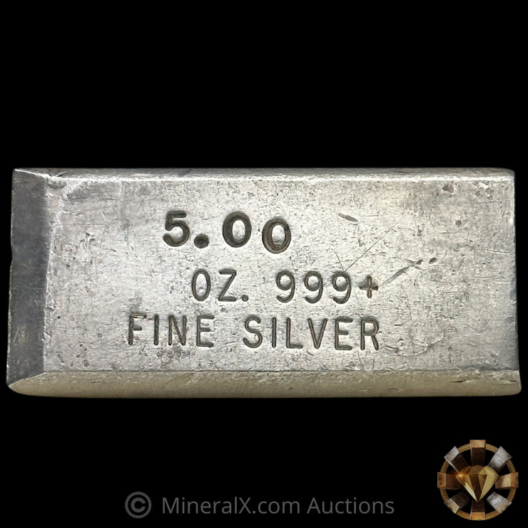 5oz Rocky Mountain Mint RMM Vintage Extruded Silver Bar