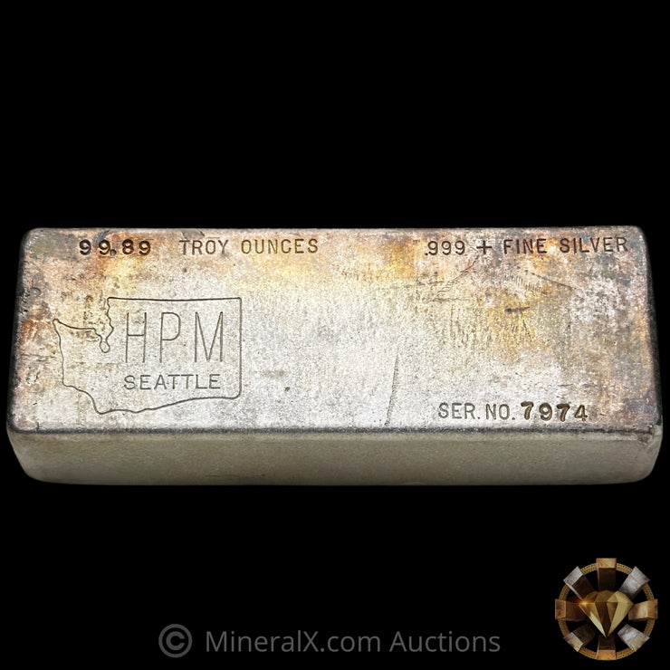 99.69oz Hallmark Precious Metals HPM Seattle Vintage Silver Bar