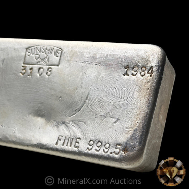 100oz 1984 Sunshine Mining Vintage Silver Bar