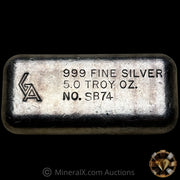 5oz Golden Analytical GA Vintage Silver Bar