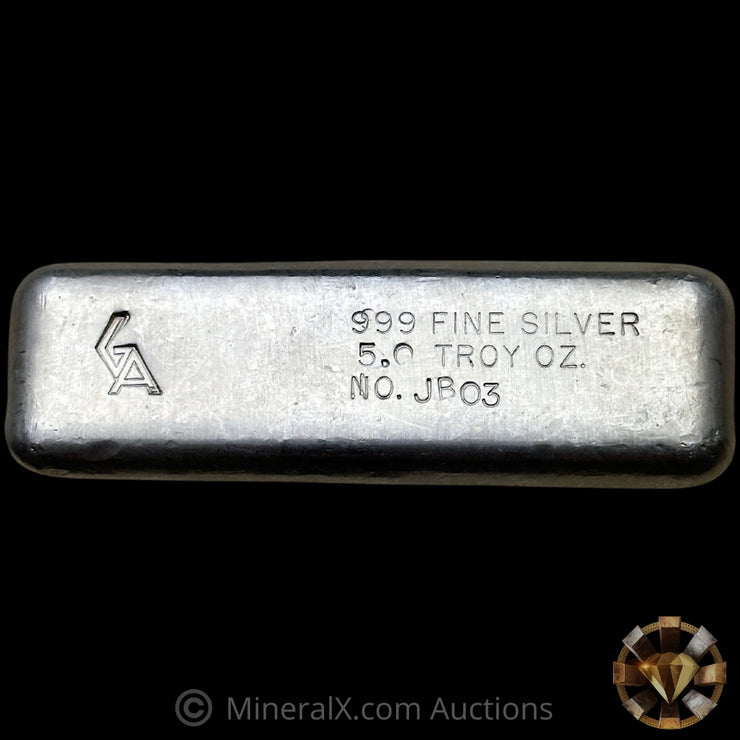 5oz Golden Analytical GA Vintage Silver Bar