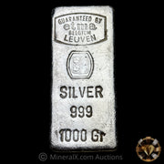 Kilo / 1000Gr Guaranteed By Etma Belgium Leuven Vintage Silver Bar