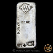 20oz Johnson Matthey JM Vintage Silver Bar