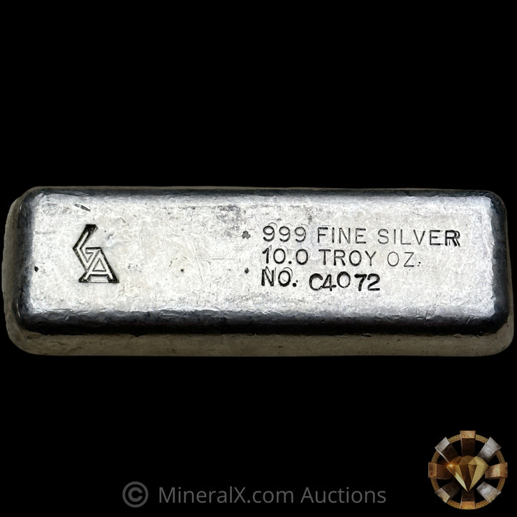 10oz Golden Analytical GA Vintage Silver Bar