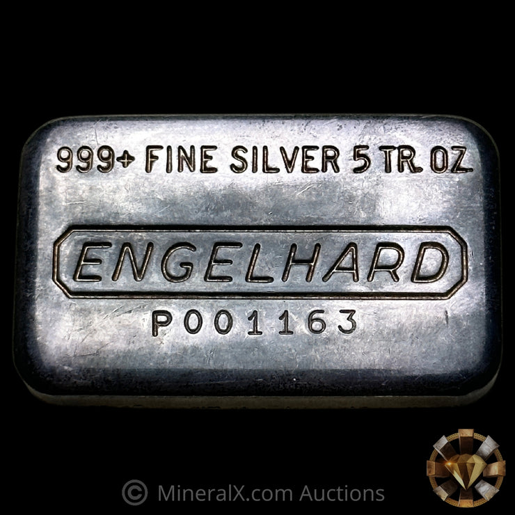 5oz Engelhard P Loaf Vintage Silver Bar