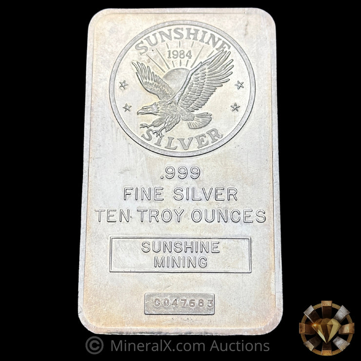 10oz 1984 Sunshine Mining Vintage Silver Bar