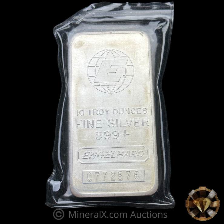 10oz Engelhard E Logo Vintage Silver Bar