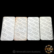 x4 10oz Johnson Matthey JM Vintage Silver Bars (40oz Total)