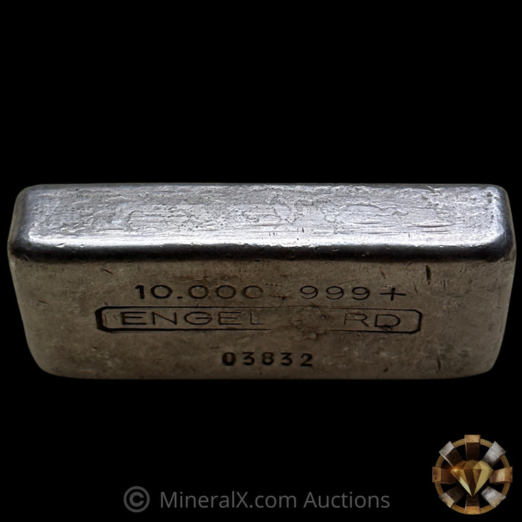 10oz Engelhard 3rd Series Leading 0 Serial Vintage Silver Bar