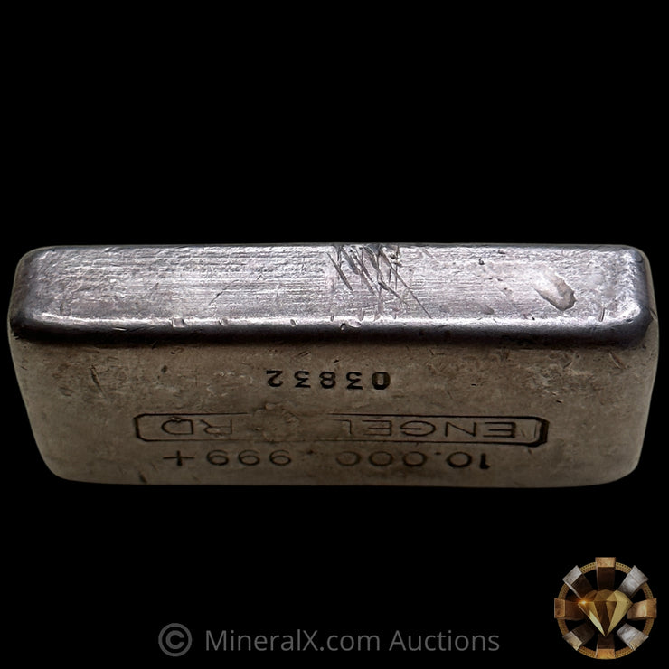 10oz Engelhard 3rd Series Leading 0 Serial Vintage Silver Bar