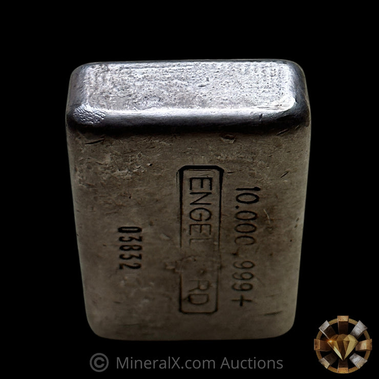 10oz Engelhard 3rd Series Leading 0 Serial Vintage Silver Bar