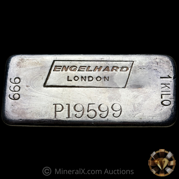 Kilo Engelhard London Landscape Variety Vintage Silver Bar